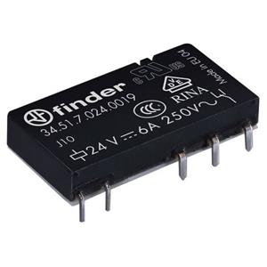 Finder 34.51.7.024.0019 Printrelais 24 V/DC 6 A 1x wisselcontact 1 stuk(s)