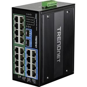 Trendnet TI-PG262 DIN-Rail Switch Netzwerk-Switch (26-Port gehärteter Industrial Gigabit PoE)