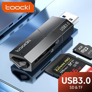 Toocki Earphones Toocki Kaartlezer USB 3.0 naar SD MicroSD & TF Geheugenkaart Adapter Voor Laptop PC Accessoires 5Gbps Smart kaartlezer Kaartlezer USB 2.0 zwart