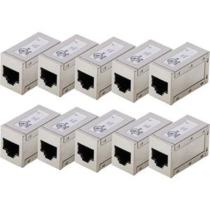 Digitus AT-AG-8-8-C6S-10  CAT 6, modulaire koppeling, afgeschermd - 10 st. AT-AG-8-8-C6S-10 RJ45, behuizing (koppeling) Aantal polen (sensoren) 8 Zilver