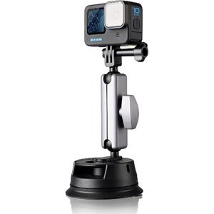 Bobo Life Go Pro zuignaphouder, actiecamera Krachtige zuignaphouder met 360° dubbele kopbal voor Insta-360 X3 X2 Hero 11 10 9 8 Accessoires