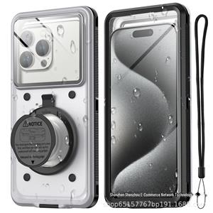Super Case AICase Universele waterdichte behuizing voor watersporten - Zelfcontrolefunctie, zwemmen, snorkelen, duiken, fotograferen tot 30 m diepte. zwart