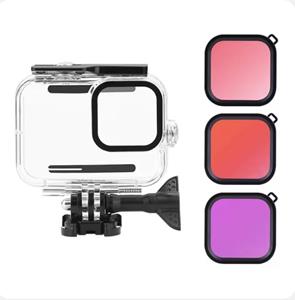 Gopro accessories 2024 Waterdichte behuizing voor GoPro 13/12/11/10/9 Zwemhoes Box Duiken 60m Onderwaterbehuizing Beschermhoes Camera Surf Accessoire