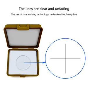 Xudikou 0,01 mm hoge precisie oculaire micrometer microscoop micrometer kruismicroscoop kalibratieliniaal dia's 1
