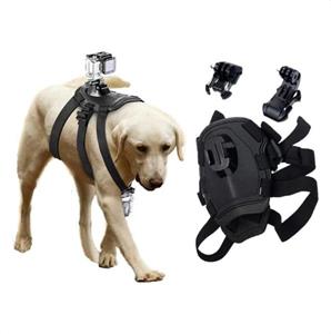 Gopro accessories Hondentuigje Gopro, Zacht en Verstelbare Gopro Hondentuigje Bevestiging voor Grote, Middelgrote en Kleine Honden Kan Gebruikt Worden voor Borst en Rug zwart