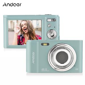 Andoer draagbare digitale camera 48MP 4K 2,88-inch IPS-scherm 16X zoom Autofocus Zelfontspanner Gezicht groen