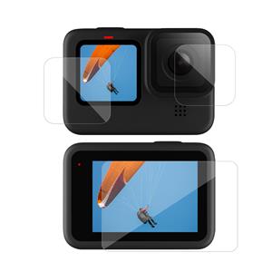 Andoer TELESIN 3 stuks gehard glas schermbeschermer beschermende lensfilm vervanging voor GoPro Hero 9 transparant