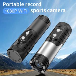 Honor Electronics 1080P Mini WiFi Sportcamera Motorhelmcamera Fietscamera 120 graden Groothoeklens IP66 zilver