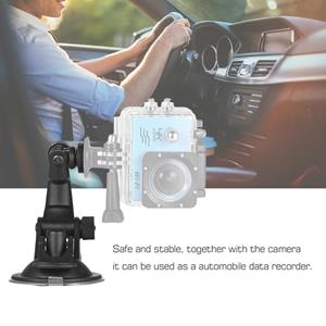 Andoer Auto Zuignap en Statief Adapter voor auto recordhouder stand Beugel voor GoPro hero 7/6/5/4 SJCAM/YI zwart