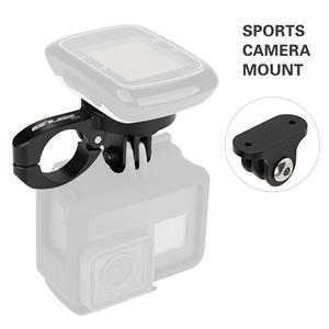 Andoer 22,2 mm fiets TT stuurcomputerhouder met 4 adapters voor Garmin voor Bryton voor Cateye voor sportcamera zwart