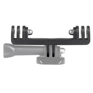 Andoer Dubbele flitsbeugeladapter Dubbele montageadapter Vervanging voor GoPro HERO4 HERO3+ zwart