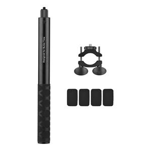 Andoer Motorfiets Onzichtbare Selfie Stick Stuurhouder 28 cm-115 cm Verstelbare lengte met zwart