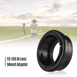 Andoer FD-EOS M Lens Mount Adapter Ring voor Canon FD Lens naar Canon EOS M Serie Camera's voor Canon EOS M M2 zwart