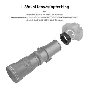 Andoer Metalen Lens Mount Adapter Ring T/T2 Mount Lens Adapter Vervanging voor Olympus zwart