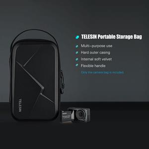 Andoer TELESIN Draagbare opbergtas Waterdichte EVA-draagtas DIY-opbergdoos Compatibel met DJI OSMO zwart