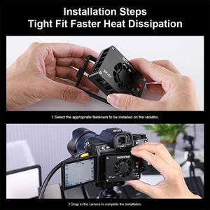 SOONPHO SP-A7 Camera Koelventilator Koeler Voor Sony Canon FUJIFILM Nikon Camera ZVE1 A7M4 R8 R7 R6 XT4 ZV1 Ultra-Silence SP-A7 zwart