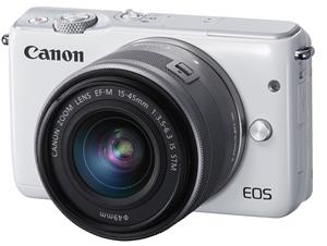 Canon spiegelloze camera EOS M10 lens kit IS STM inbegrepen enkele lens (wit) EF-M15-45mm F3.5-6.3 EOSM10WH-1545ISSTMLK