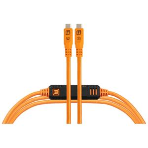 Tether Tools TetherTools TetherPro Optima 10G USB-C 15' (4.6m) Straight to Straight, High-Visibility Orange