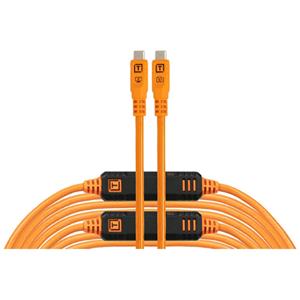 Tether Tools TetherTools TetherPro Optima 10G USB-C 31' (9.4m) Straight to Straight, High-Visibility Orange