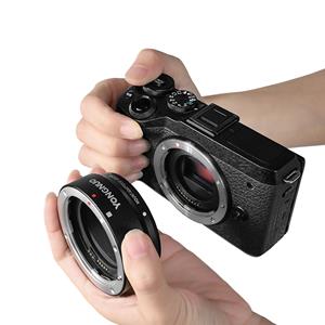 Andoer YONGNUO EF-EOSM II Lensadapter Autofocus Cameramontagering Elektronische diafragmaregeling Waterdicht with a bracket zwart