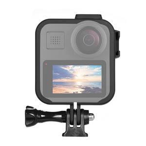 Andoer Action Camera Case Plastic Beschermend Frame Behuizing Vlog Cage met Dubbele Cold Shoe Mounts Compatibel met GoPro Max Sports Camera zwart