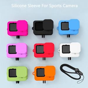 Yixiubaoo Cameratas Nauwkeurige positionering van het gat Strakke pasvorm Eenvoudige installatie Slijtvast Vuilafstotend met draagkoord Anti-verloren camerahoes voor GoPro9/Hero10/9 groen