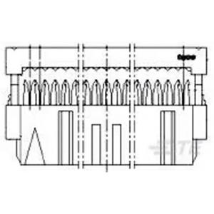TE Connectivity 2-215915-0 Female header, inbouw (standaard) Inhoud: 1 stuk(s) Box