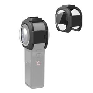 Andoer PULUZ Lensbeschermers Lensbeschermhoes met Cold Shoe Mount Compatibel met Insta360 ONE RS 1Inch zwart