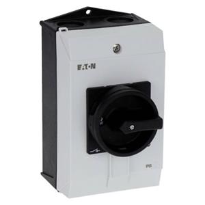 Eaton P1-40/I2/SVB-SW/HI11 AAN/UIT-schakelaar Met NOT-AUS schakelaar, Vergrendelbaar 40 A 690 V 1 x 90 ° Grijs, Zwart 1 stuk(s)