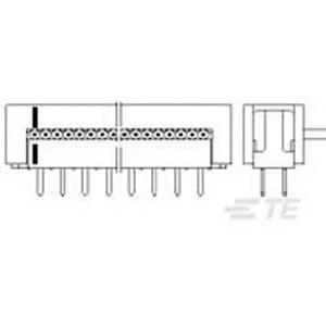TE Connectivity 3-216791-4 Female header, inbouw (standaard) Inhoud: 1 stuk(s) Bulk
