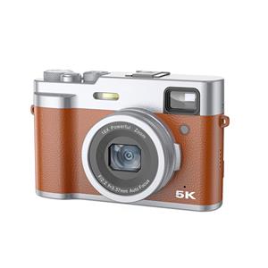Honor Electronics Draagbare digitale camera 5K-videocamera 48MP dubbele lenzen 2,8 inch IPS-scherm 16X digitale zoom Auto bruin