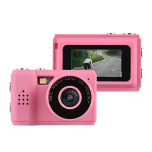 Honor Electronics Mini digitale videocamera 1080P camcorder ingebouwde batterij met LCD-schermflitser voor foto- en video-opnames roze