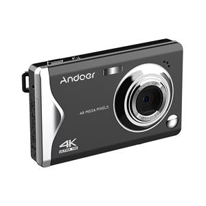 Honor Electronics Andoer 3,0-inch TFT draagbare digitale camera 48MP 4K Ultra HD 16X zoom Autofocus Zelfontspanner Gezicht 1 32GB Memory Card zwart