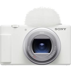 Sony Compacte digitale camera VLOGCAM Vlogcamera Body Windscherm inbegrepen Zoomlens Wit W ZV-1II 18-50mm F1.8-4.0 ZV-1M2