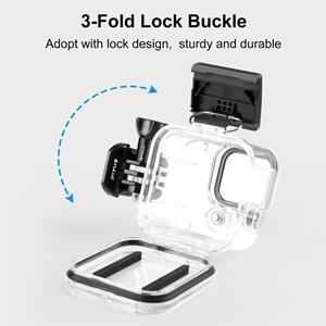 Andoer PULUZ PU925T Waterdichte behuizing Behuizing Duikbeschermhoes voor actiecamera onderwater transparant