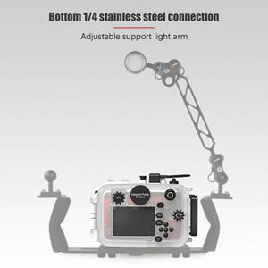 Andoer TG7 waterdichte camerabehuizing behuizing voor actiecamera onderwater 60 m/195 ft duiken beschermend wit