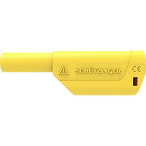 Schützinger DI SFK 8500 L Ni / AS / GE Veiligheids-veerkorfstekker Recht Stift-Ø: 4 mm Geel 1 stuk(s)