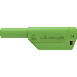 Schützinger DI SFK 8500 L Ni / AS / GN Veiligheids-veerkorfstekker Recht Stift-Ø: 4 mm Groen 1 stuk(s)