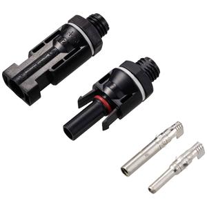 TRU COMPONENTS TC-12195632 Solarstekker MC4 stekker/bus voor 4/6 mm solarkabel 1000 V DC 30 A 2 stuk(s)