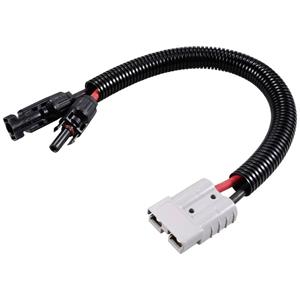 TRU COMPONENTS TC-12195636 Starkstroom connector 50 A naar MC4 solar stekker type B 600 V 30 A Zwart, Rood 1 stuk(s)