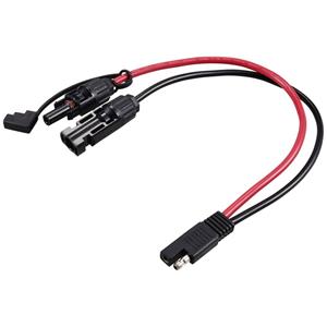 TRU COMPONENTS TC-12195644 MC4 solarstekker op SAE-stekker 12 V DC 20 A Zwart, Rood 1 stuk(s)