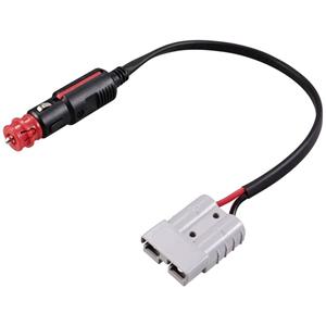 TRU COMPONENTS TC-12195692 Hoge stroomsterktes batterijstekker op AUTOSIGARETTENAANSTEKERSTEKKER met zekering Zwart, Rood 1 stuk(s)