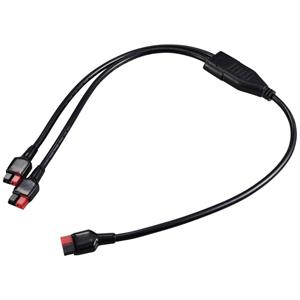 TRU COMPONENTS TC-12195708 Mini-hoge stroomaccuconnector 1x naar 2x 300 V 20 A Zwart 1 stuk(s)