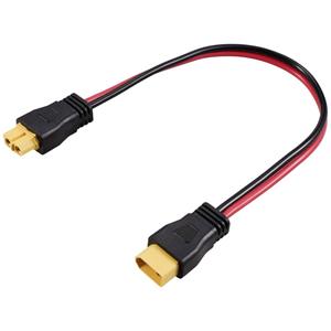TRU COMPONENTS TC-12195712 XT60-stekker op XT60-bus 300 V 10 A Zwart, Rood 1 stuk(s)