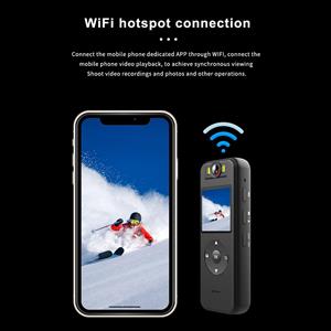 Honor Electronics Outdoor BackClip Camera 4K Hoge Heldere Sport Fietsen Camcorder Draagbare WiFi Draadloze Camera Wet zwart