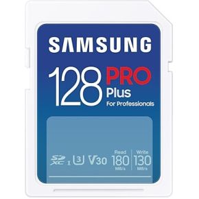 Samsung Pro Plus SD Card 128GB + Kaartlezer SD-Kaart Wit