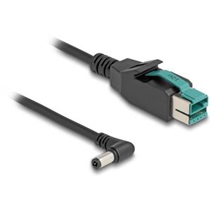 Delock USB-stroomkabel PoweredUSB 12V stekker, DC-stekker 5,5 mm 1 m Zwart 80609