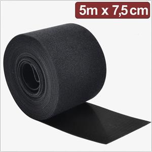 Quadrios 24CA311 Klittenband Om te bundelen Haak- en lusdeel (l x b) 5 m x 7.5 cm Zwart 5 m