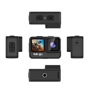 Honor Electronics 4K 60FPS Action Camera 24MP WiFi Sportcamera 170 graden Groothoeklens Dual Screen Touch Control zwart