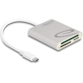 DeLock 91005 geheugenkaartlezer USB 3.2 Gen 1 (3.1 Gen 1) Type-C Grijs